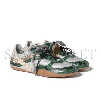 MIU MIU GREEN SNAKESKIN-LEATHER TRAINERS 5E428E MIU MIU GREEN SNAKESKIN-LEATHER TRAINERS 5E428E